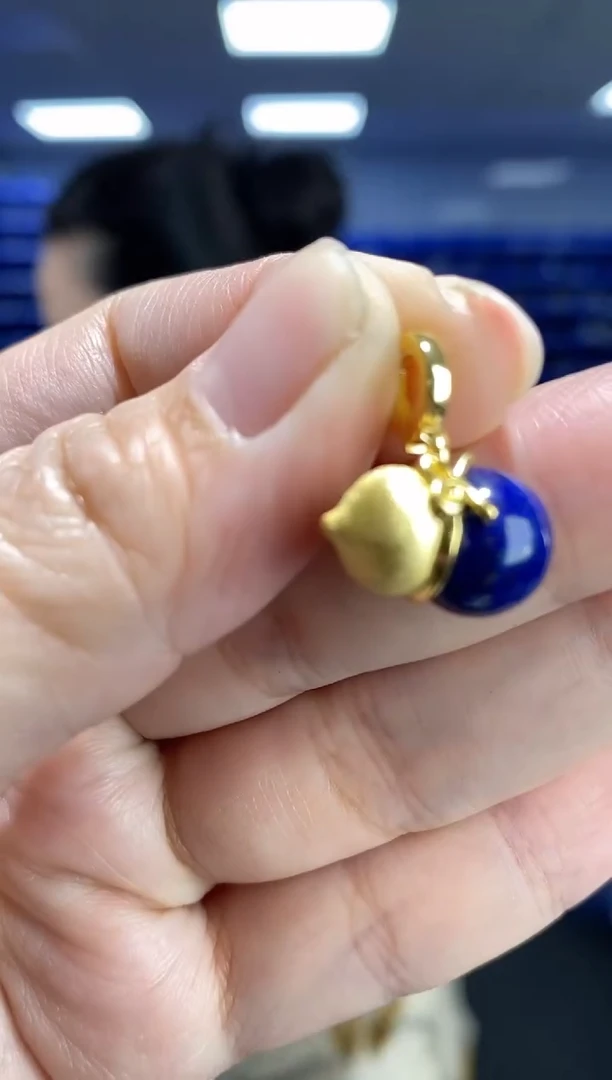 银S925镶嵌青金石吊坠(不含链)DZ6116