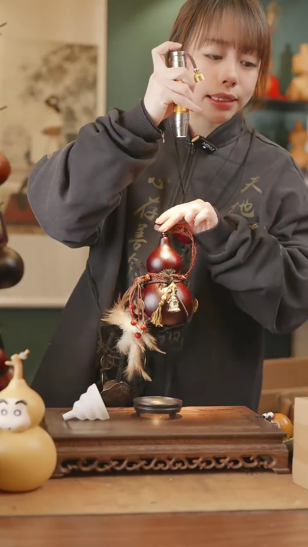 【闪购商品】212号精品天然大漆工艺防渗内胆酒葫芦~