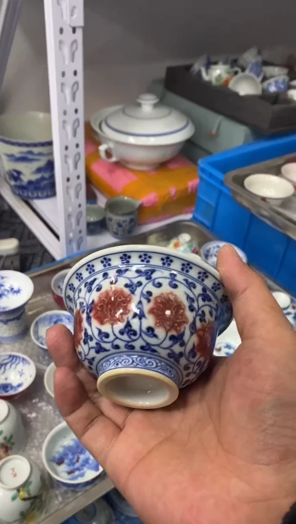 摆件陶景德陶瓷茶具大的容量约100