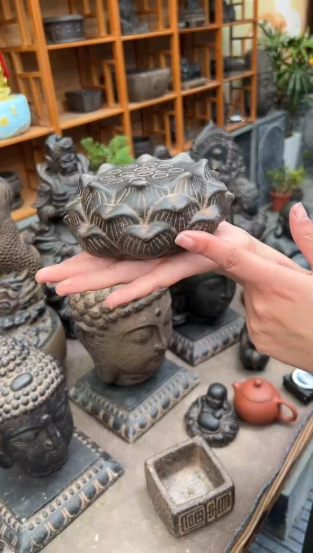 陶土莲蓬实心底座