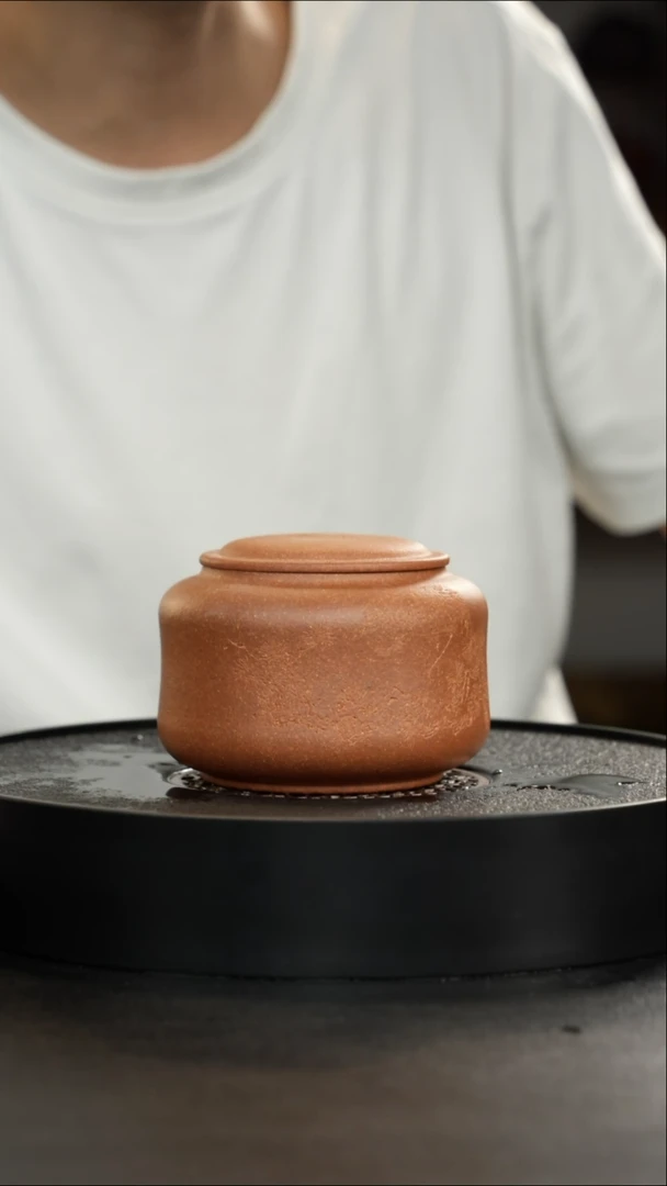 茶壶紫砂黄降坡全手工醒茶罐大漏