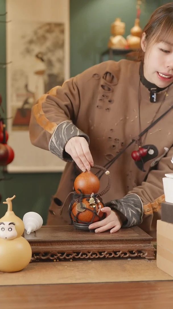 【闪购商品】116号精品天然大漆工艺防渗内胆酒葫芦~