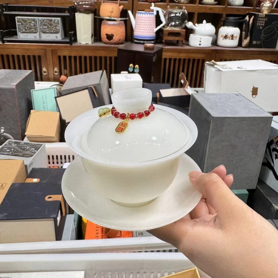 叶林强冰种三才盖碗 1374+gh699