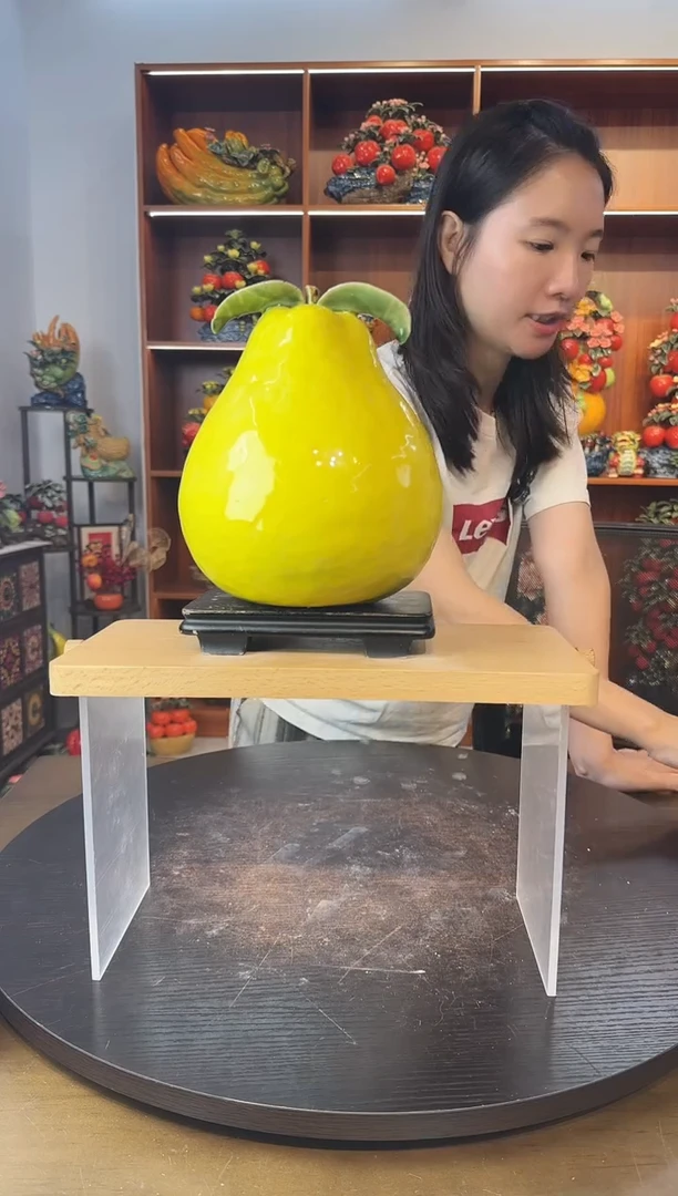 陶瓷大号柚子摆件