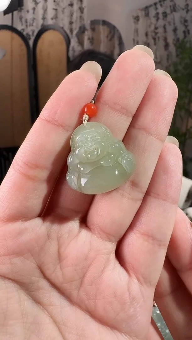 颈饰未镶嵌和田玉佛公25