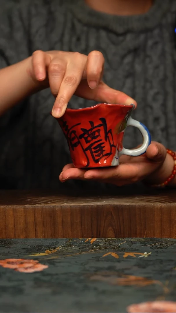 瓷片釉下彩手工手绘同款陶器