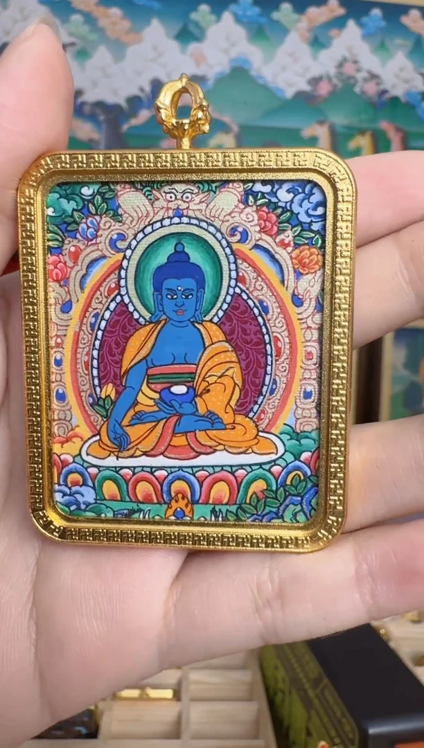 吊坠药老师-热贡纯手绘