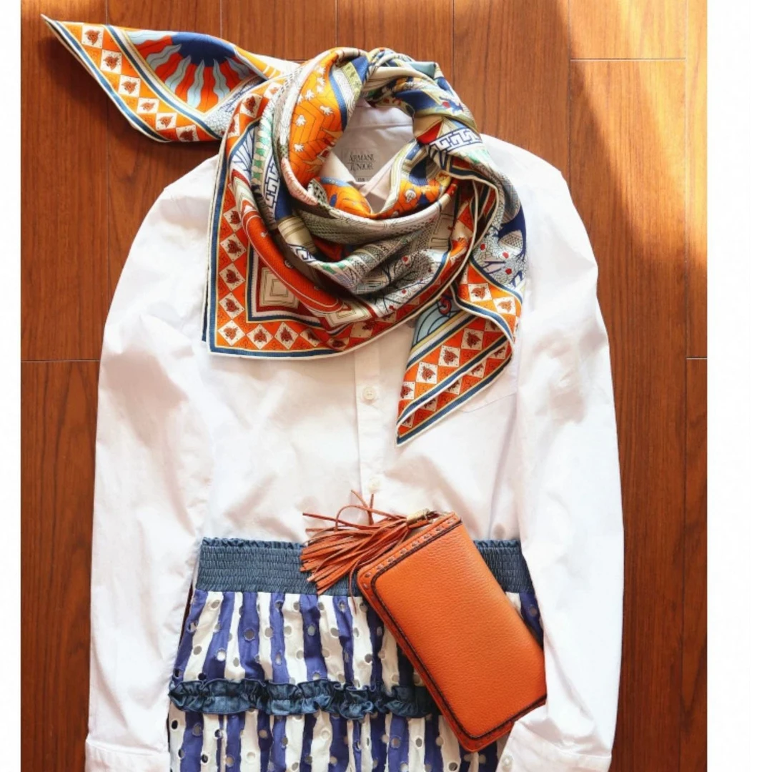 赞赞家【奇珍异宝】90双面丝巾高级百搭原版H称肤18姆米桑蚕丝方巾