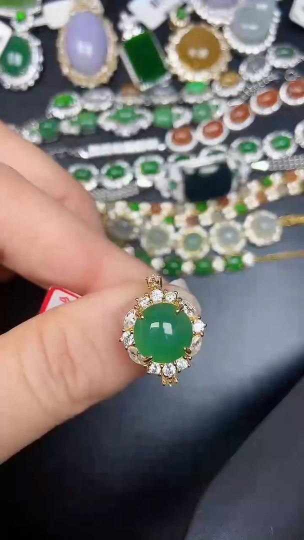 银S925镶嵌戒指翡翠1940