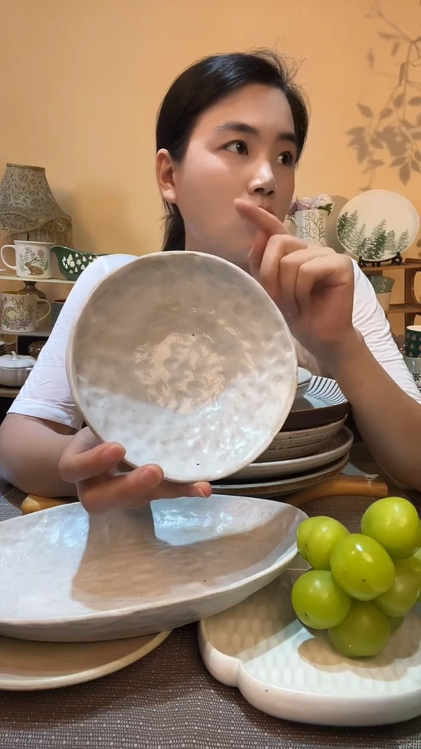 瓷片6.5英寸碟子 微瑕介意勿拍