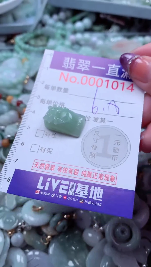 翡翠未镶嵌吊坠(不含链)1014