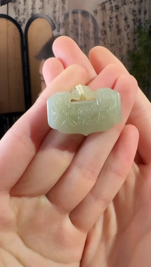 和田玉未镶嵌颈饰锁cp1