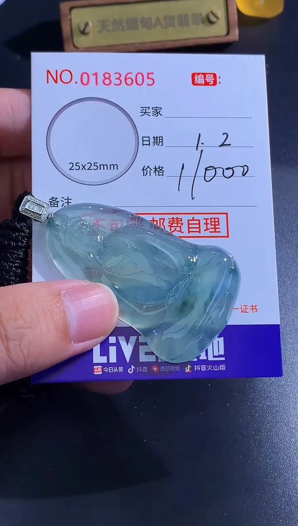 颈饰未镶嵌翡翠三***师天然缅甸A货翡翠