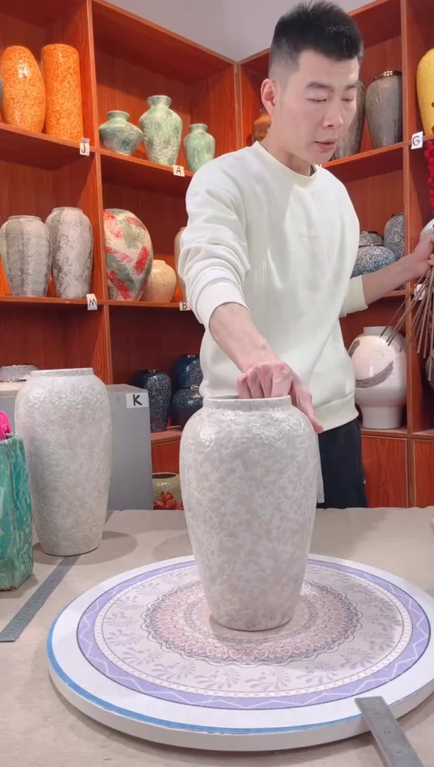 【闪购商品】瓶 陶瓷花瓶 无花 茶白  中号