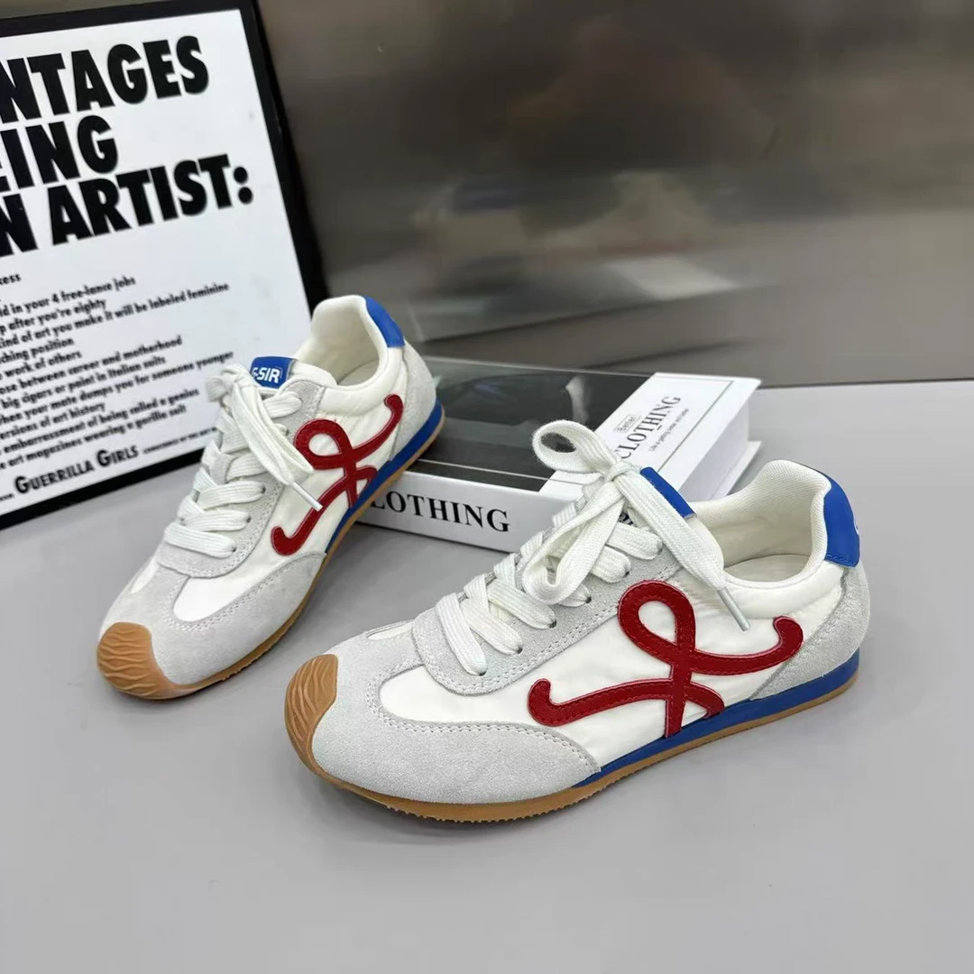 【十六号】爆款拼色德训鞋女2025春夏新款百搭轻便休闲阿甘鞋51332