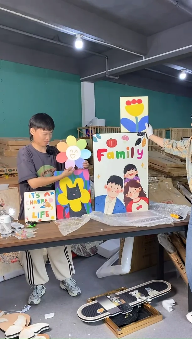 横款全新家庭组合画5个