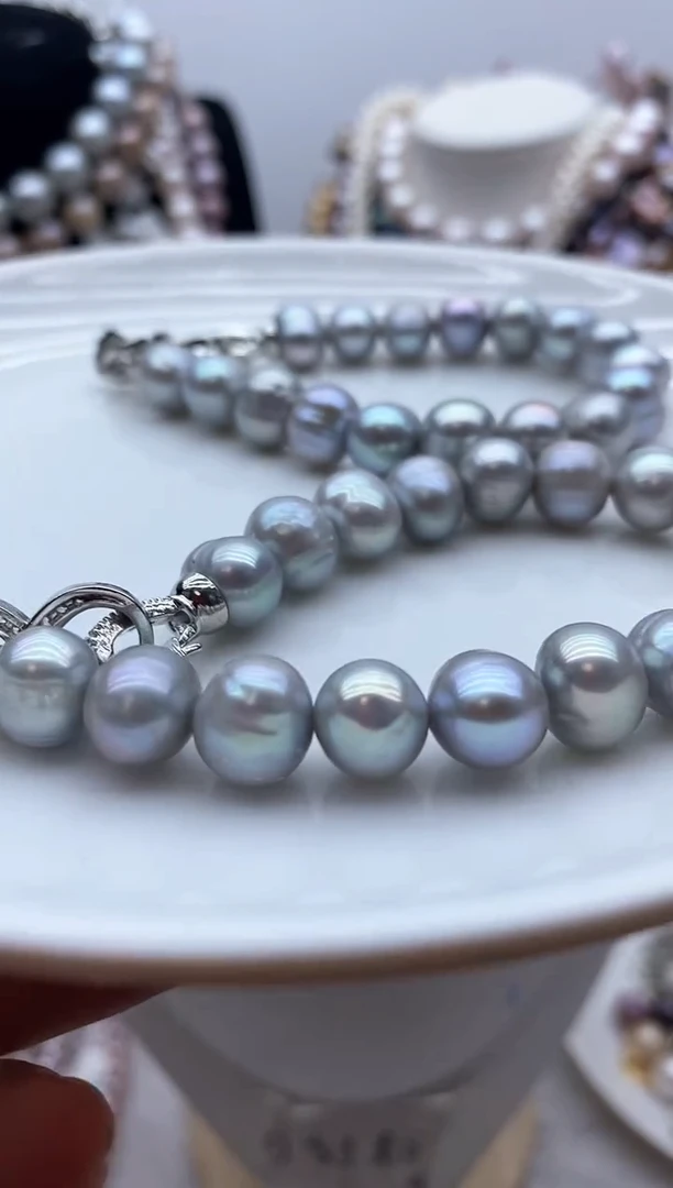 淡水珍珠钛钢颈饰35