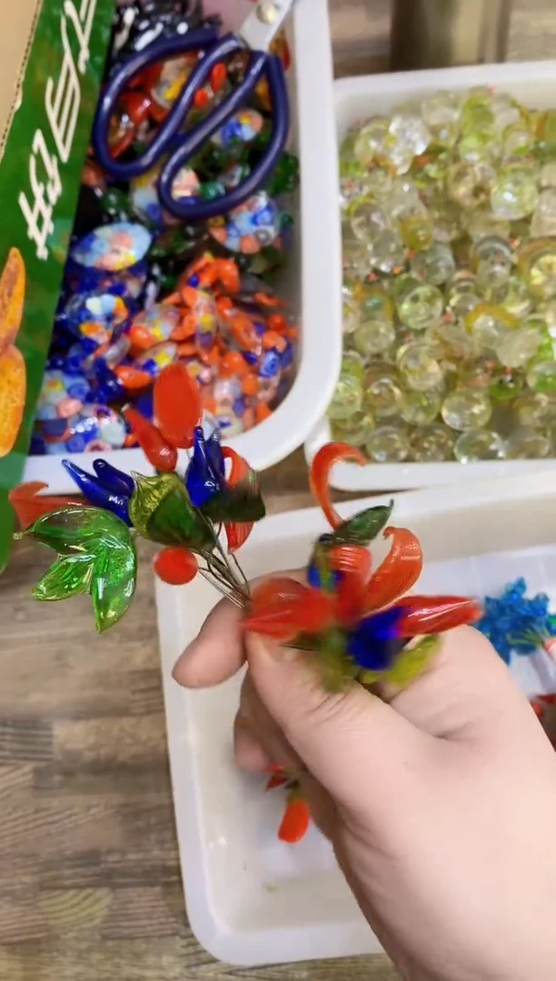 【闪购商品】琉璃手工艺品2把叶子