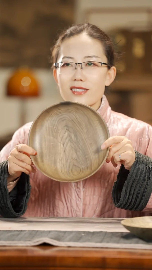 【闪购商品】金丝楠木雕796原木款点心盘