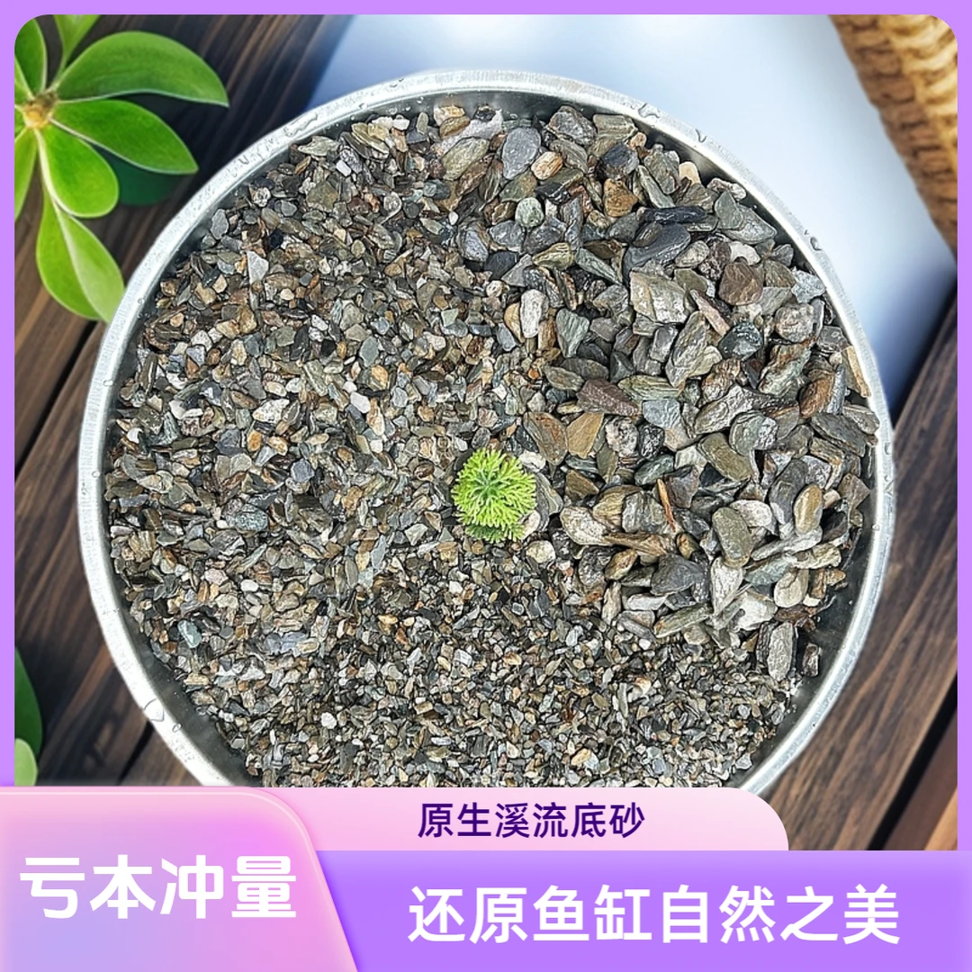 溪流缸造景专用五彩原生溪流砂庭院造景鱼池装饰垫底底砂川藏沙