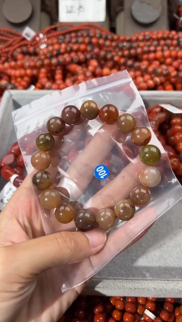 南红玛瑙手串未镶嵌13+