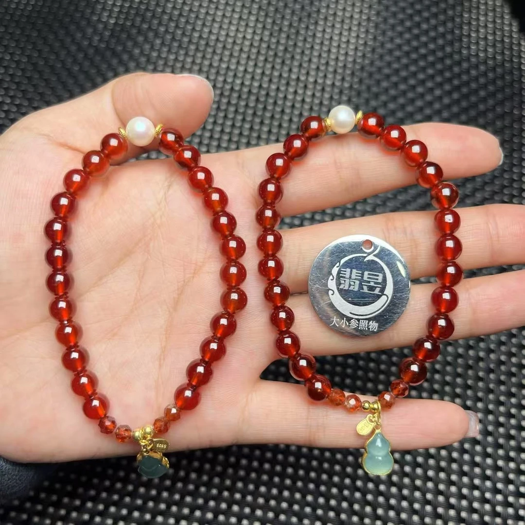 翡昱-SH56-20676-石榴石手串/约5+/约12颗-多样性发其一C