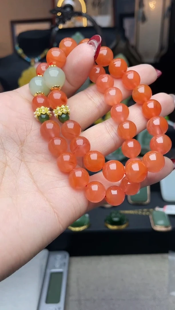 【闪购商品】南红玛瑙手链未镶嵌手串多样性发其一n055