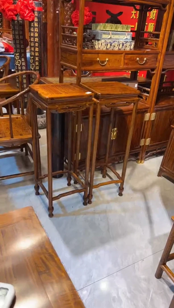 木船*王花架一对家具