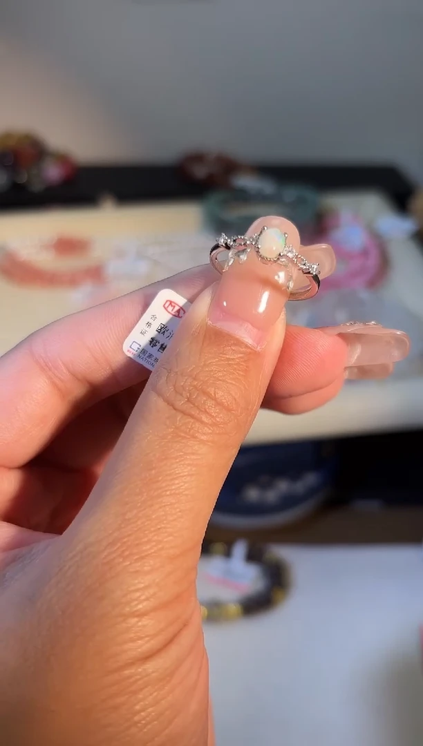 未镶嵌欧泊戒指f177多样性发货一件