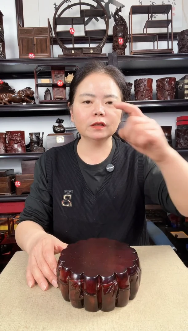 木16竹节圆老李红木工艺品