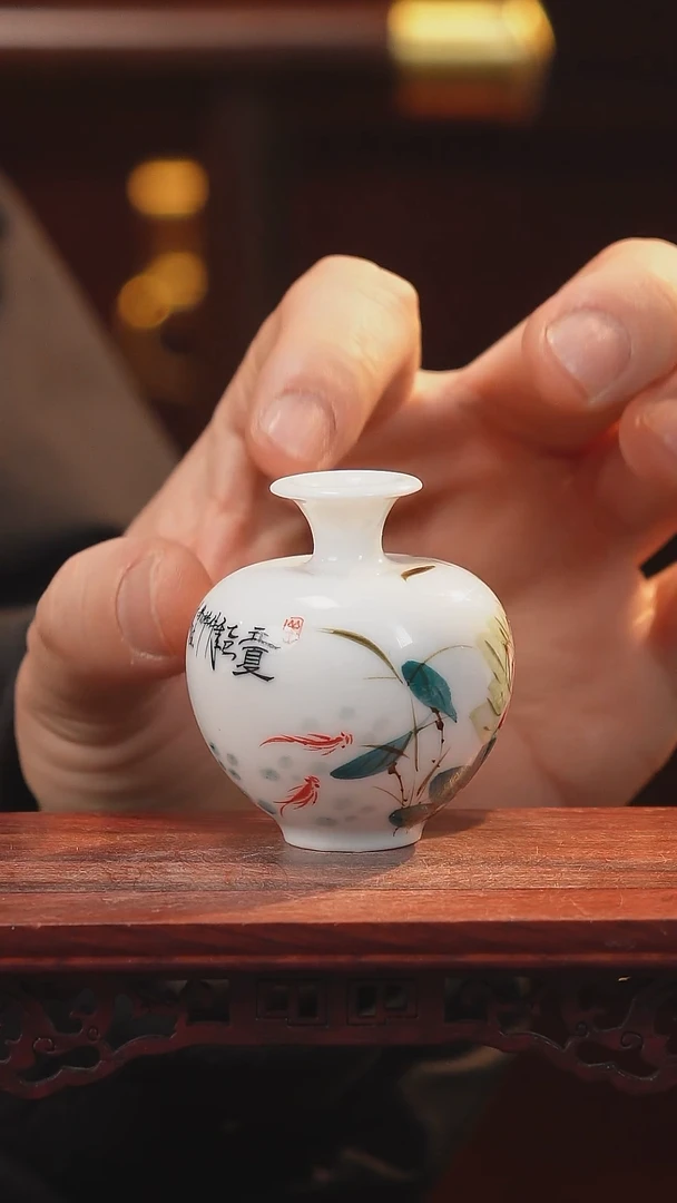 【闪购商品】摆件釉下五彩纯手工手绘原创瓷器