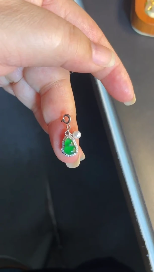 吊坠(不含链)银S925镶嵌翡翠1