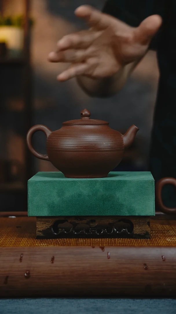 茶壶紫砂线圆紫泥200c'c