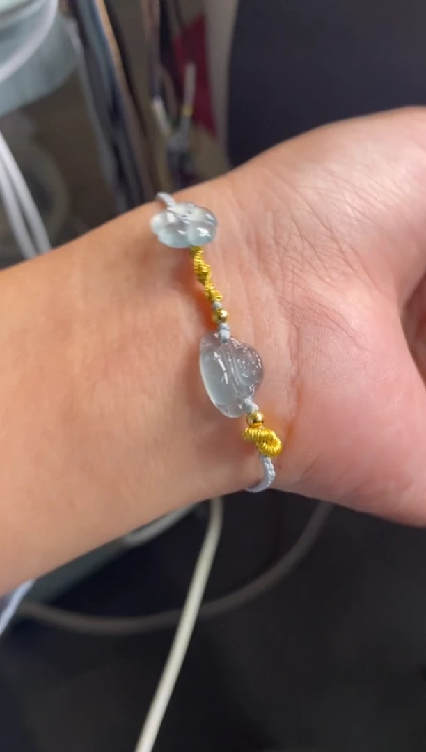 颈饰未镶嵌翡翠花花佛公手绳
