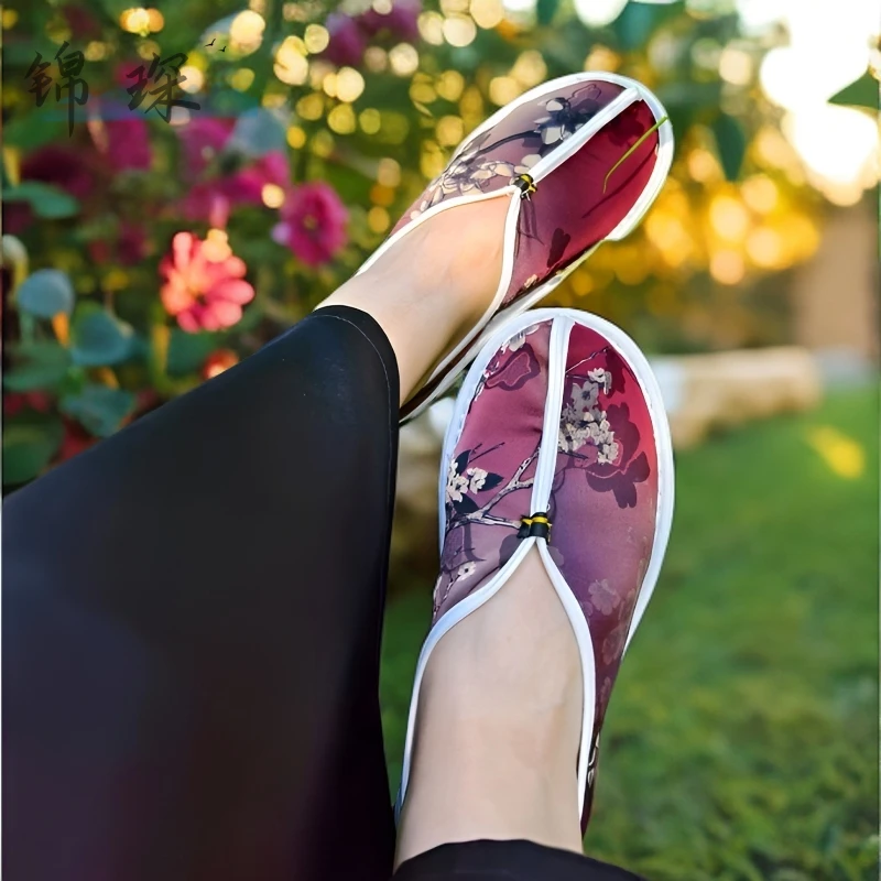 【绯烟】中式手工夏季透气软底防滑民族风千层底布鞋