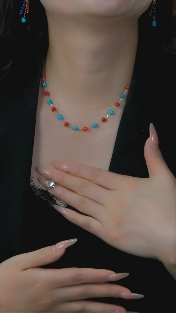 【闪购商品】南红玛瑙项链银S925镶嵌发货一件