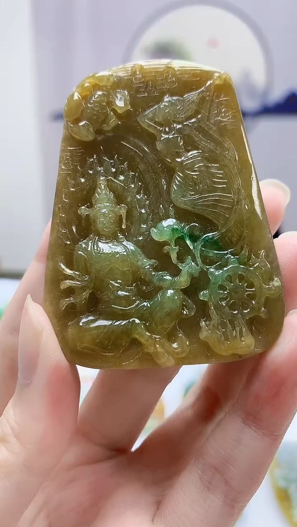 定制翡翠未镶嵌4852zm-毛货赠珠链