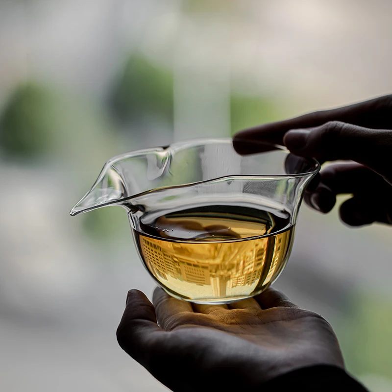 清平调 耐热玻璃公道杯匀杯分茶器日式创意葫芦手工茶具透明茶海
