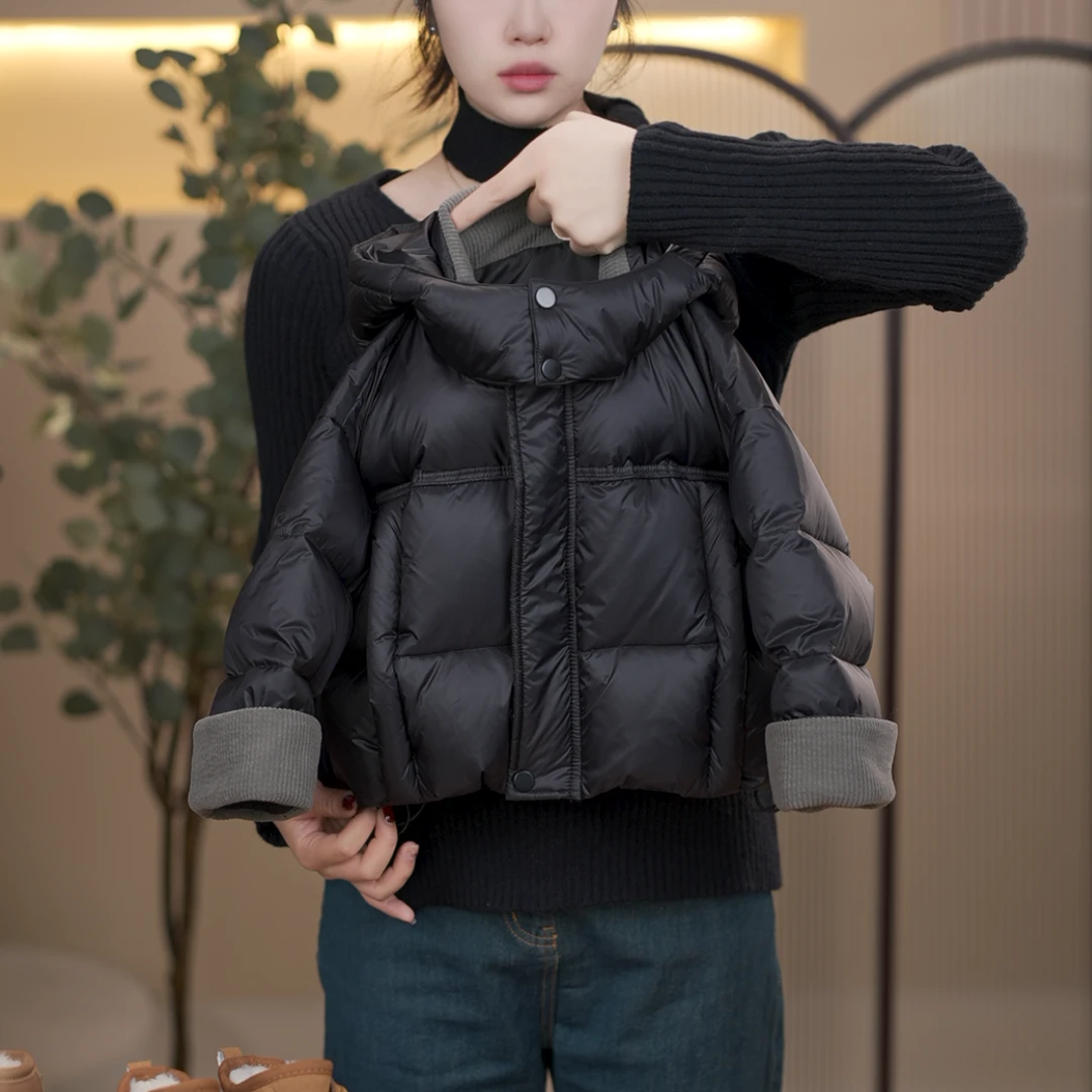 【菠菜现货】2025白鸭绒羽绒服极寒系列双倍充绒韩版翻袖反季羽绒服