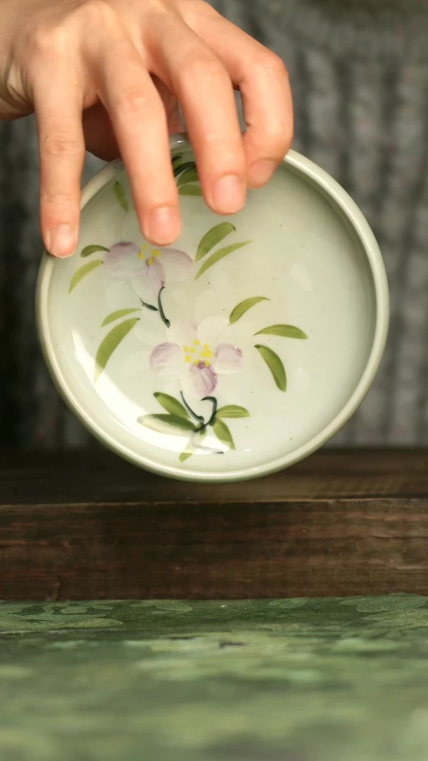 陶瓷青诗集手工手绘瓷器