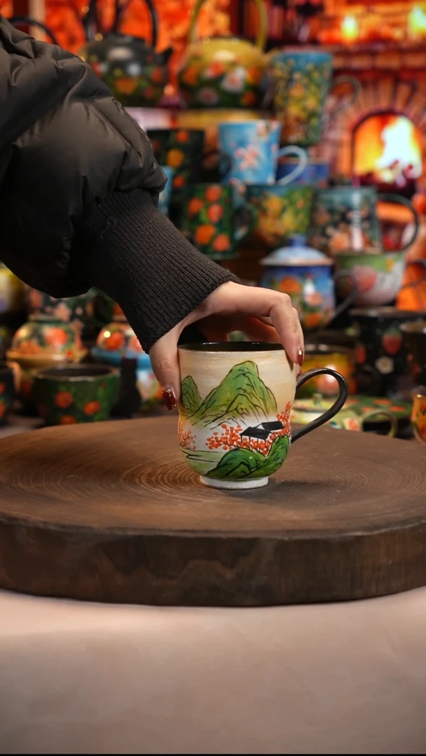 油画   釉下彩   杯子