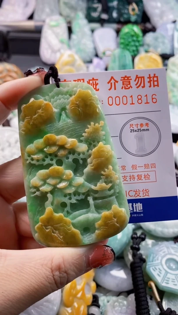 翡翠未镶嵌吊坠(不含链)1