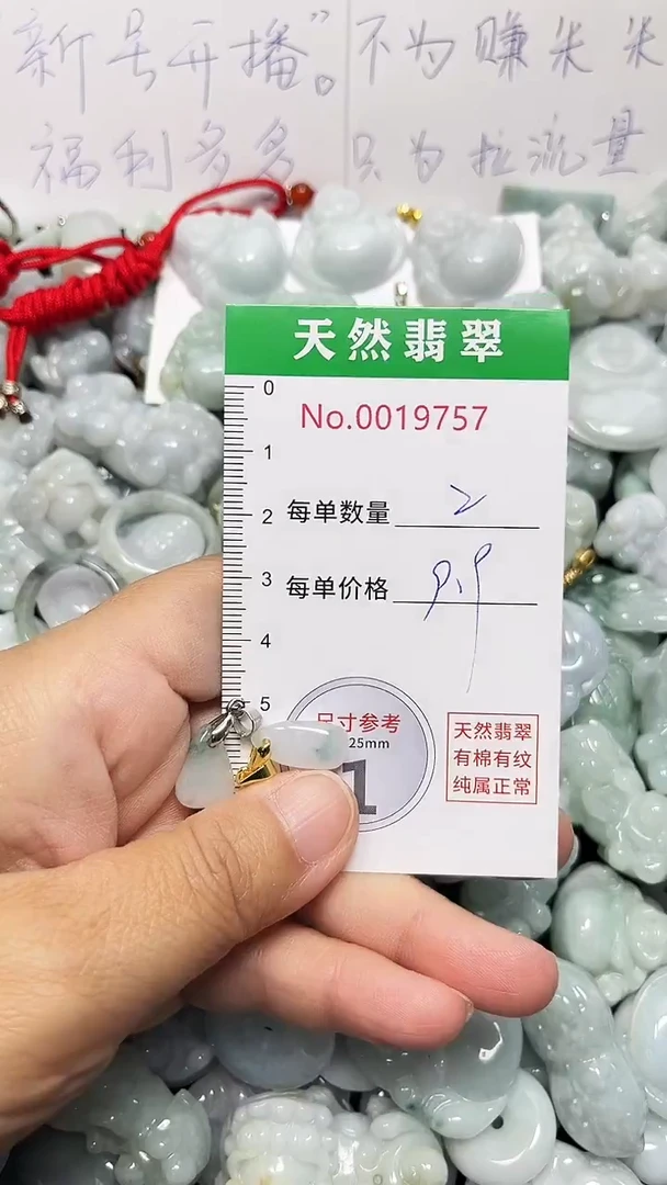 翡翠未镶嵌吊坠(不含链)9757