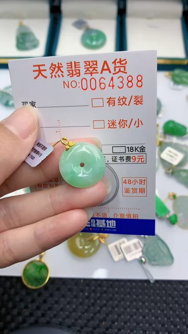 【闪购商品】翡翠颈饰18K金镶嵌            8