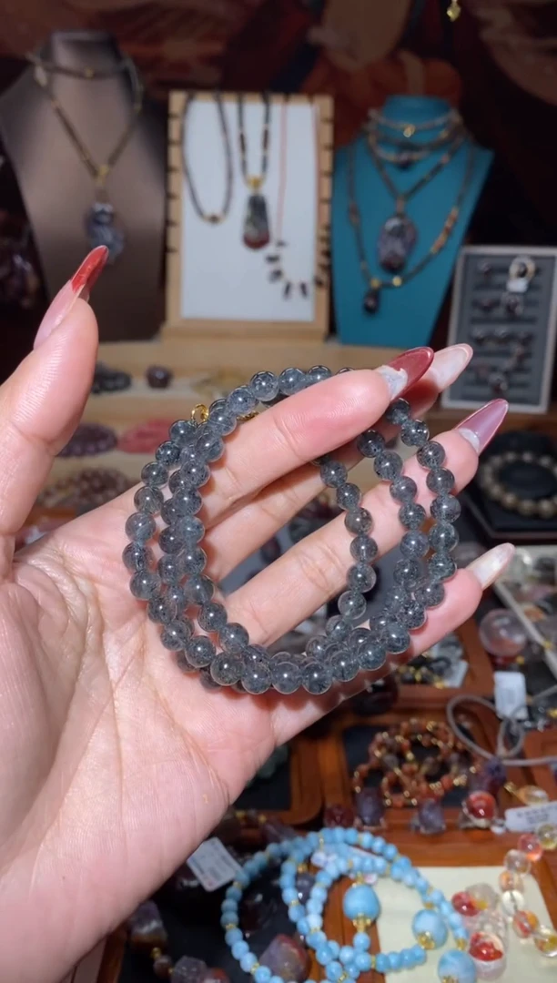 【闪购商品】水晶万能链未镶嵌超七黑云母