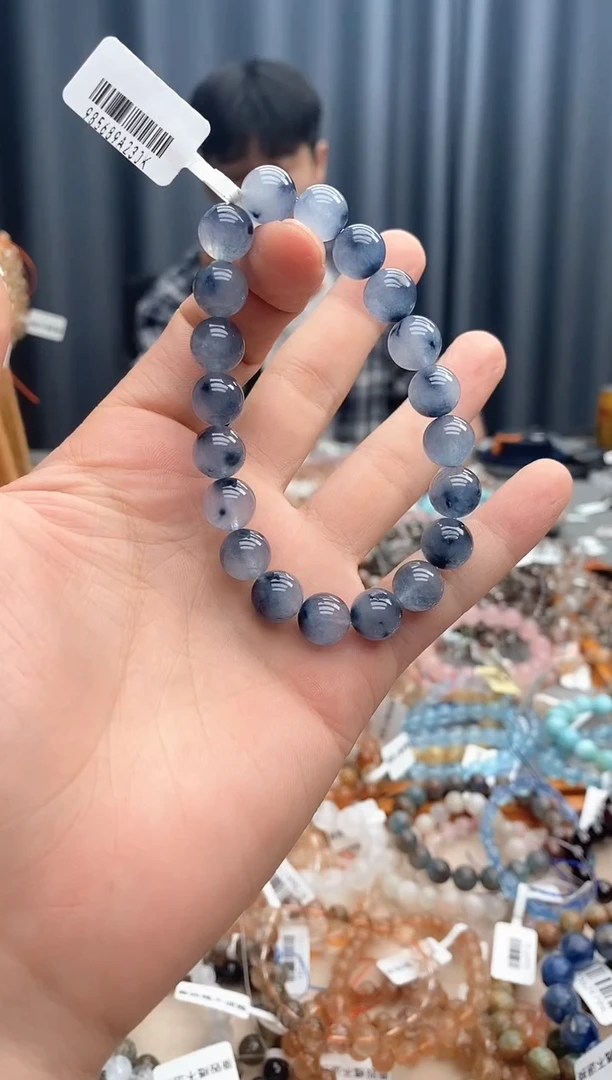 水晶手链未镶嵌坏*蓝兔毛