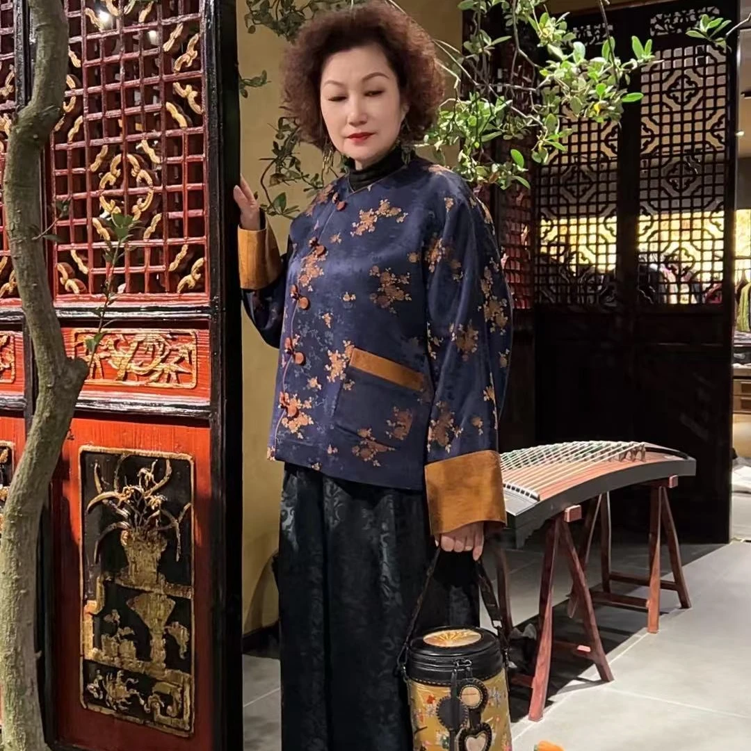 1589M宋锦国风新中式高端百搭外套复古提花