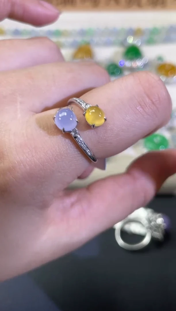 18K金镶嵌戒指翡翠A580|3980