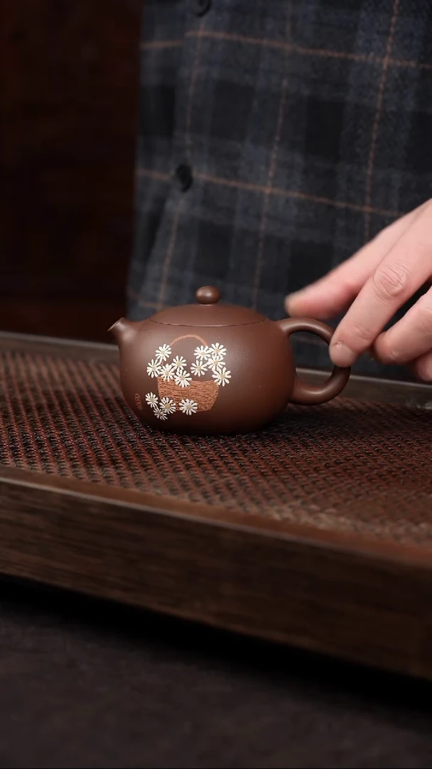 【闪购商品】紫砂茶壶底槽清花篮西施