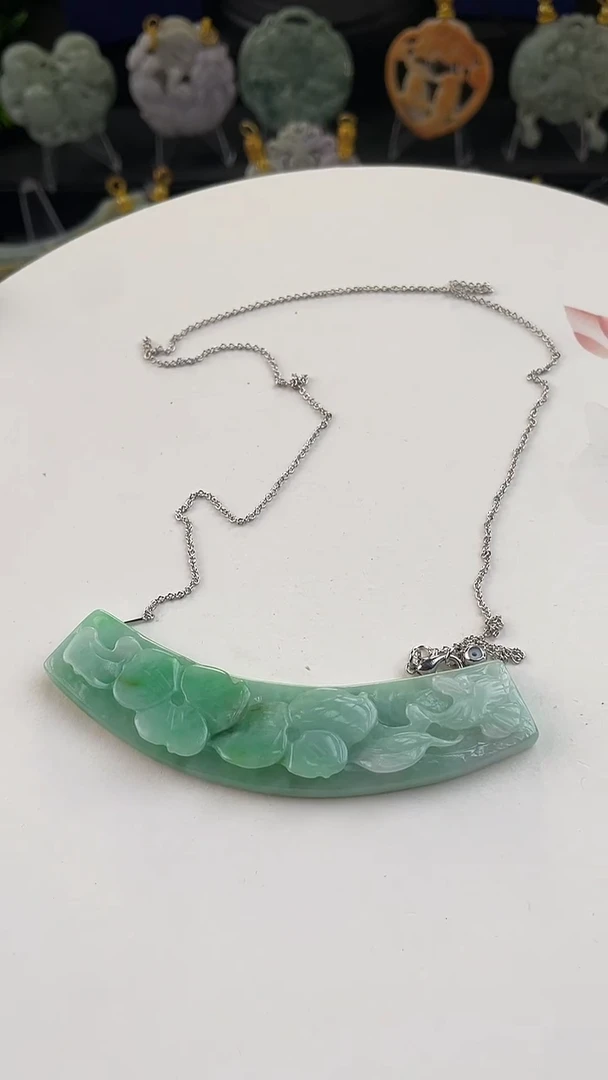 翡翠未镶嵌颈饰爷*手工定制默认微瑕主播介绍为准